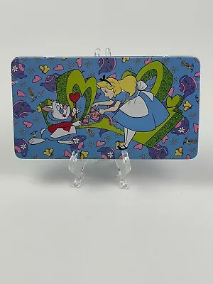 Disney  Alice And White Rabbit Colored Pencils Tin Case Vintage • $12