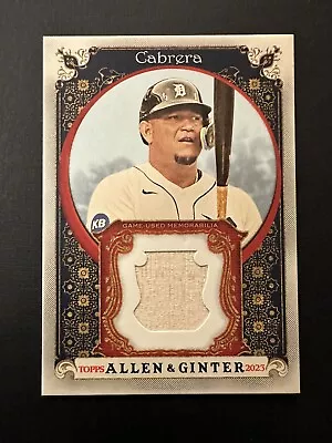 2023 Topps Allen & Ginter #agrb-mca Miguel Cabrera Relic *6619  • $5