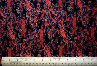 Springs Deadpool Marvel Comics Character Movie By The 1/2 Yard Cotton Fabric • $8.99