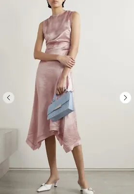 £220 • Buy Acne Studios Pink Satin Dress 