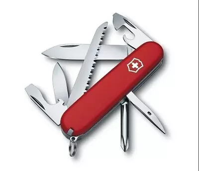 Victorinox Swiss Army Knife Hiker Folding Pocket Multi Tool 13 Functions New • $25.99