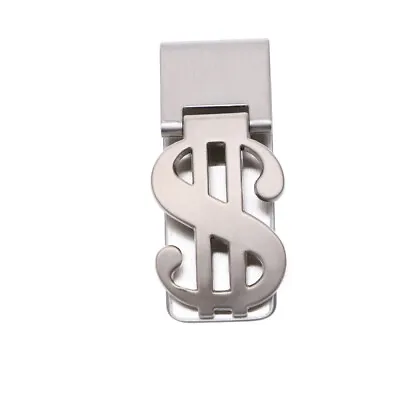 $7.02 • Buy Mens Money Clip Metal Slim Wallet Stainless Steel Dollar Metal