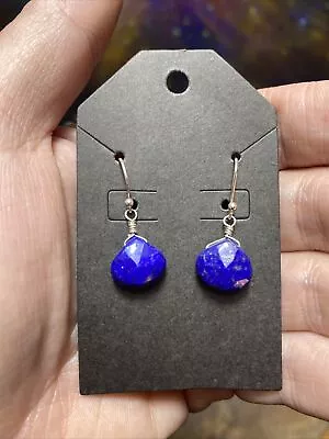 Lapis Lazuli Teardrop Earrings • $20