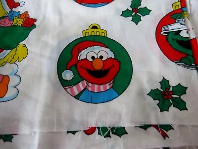 Sesame Street Cotton Fabric Spectrix Jim Henson Bert Ernie Elmo Big Bird Holiday • $8