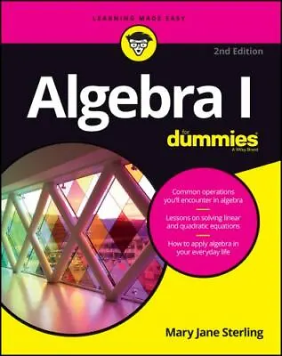 Algebra 1 For Dummies By Sterling Mary Jane • $6.32