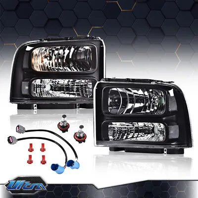 Fit For 1999-2004 Ford Super Duty F250/F350 Excursion Conversion Headlights Lamp • $70.71