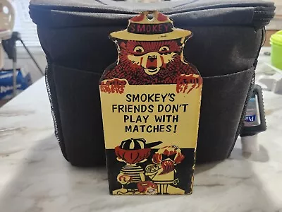 Rare Vintage Smokey Bear Porcelain Us Forestry Fire Service Gas Oil Sign • $135