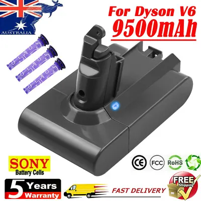 For Dyson V6 9500mAh Li-ion Battery DC58 DC59 DC62 SV03 Absolute Handheld Filter • $30.99