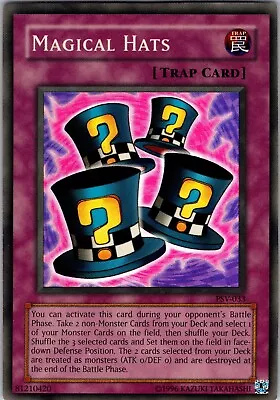 Yu-Gi-Oh TCG Magical Hats PSV-033 Unlimited Super Rare Card Played LP • $6.50