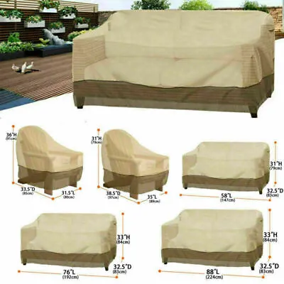 $22.79 • Buy AU Patio Chair Cover Lounge Deep Seat Cover Waterproof Outdoor Furniture Cover