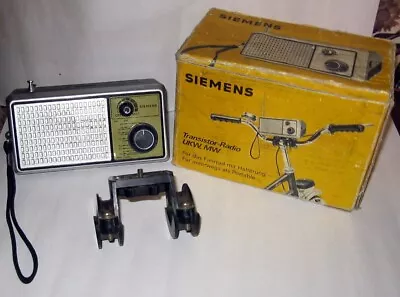 Vintage Rаrе SIEMENS RT 600 5 Portable Bike UKW / AW Transistor Radio  BOX • $245