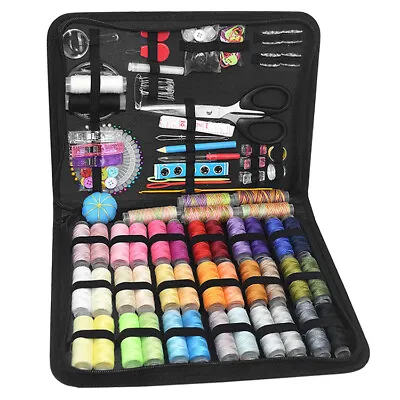 230Pc Large Portable Sewing Kit Home Travel Case Needles Thread Scissors Set Box • £13.99