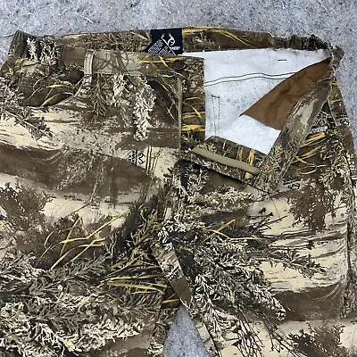 Realtree Pants Mens Large Brown Straight Leg Real Tree Camo Hunting Outdoor • $12.48