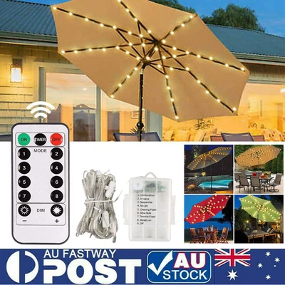 $19.69 • Buy Umbrella Light 104 LED Outdoor Patio Parasol Light String Waterproof Garden Lamp
