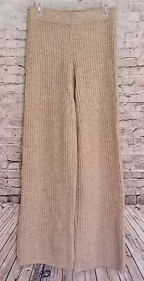 H&M Rib Knit Lounge Pants Wool Blend Beige Neutral Cozy Small 28x31 • $24