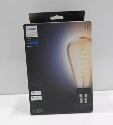 $40.49 • Buy Philips Hue White Ambiance B22 ST72 Vintage Filament Smart Bulb 550 Lumen 2800K
