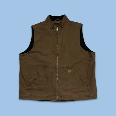 £39.99 • Buy Vintage Wolverine Workwear Zip Up Gilet Brown 