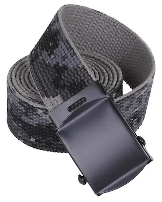 Black & Gray Subdued Urban Digital Camouflage Reversible Cotton Web Belt • $7.99