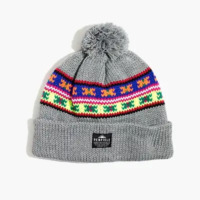£14.90 • Buy Penfield® Gray And Neon Pattern Beanie Hat 