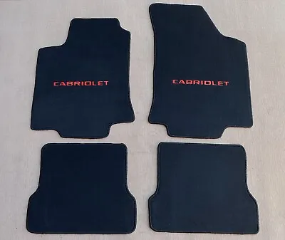 For VW Golf MK3 Cabriolet Floor Mat Carpet Black Red Letter 1992-99 Set Of4 • $141.55