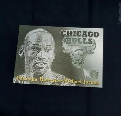 Michael Jordan 1996-97 Fleer Metal Platinum Portraits Insert Bulls Card # 5 • $999.98