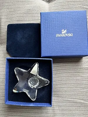 £17.99 • Buy Swarovski Crystal Clear Star Candle Holder Boxed