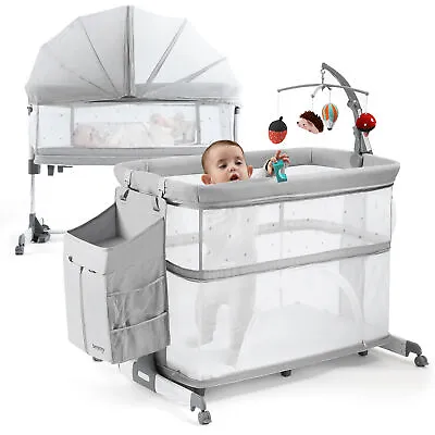 Besrey 5-in-1 Baby Bassinet Bedside Sleeper Bedsid Crib Bed For Infant • $179.99