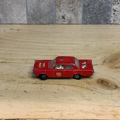 Vintage Lesney Matchbox Toy Car #59 Red Fire Chief Ford Galaxie Superfast Wheels • $12.99