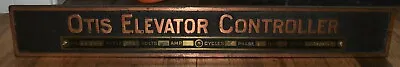 Vintage Brass OTIS ELEVATOR CONTROLLER STEAMPUNK INDUSTRIAL ADVERTISING SIGN • $279.95