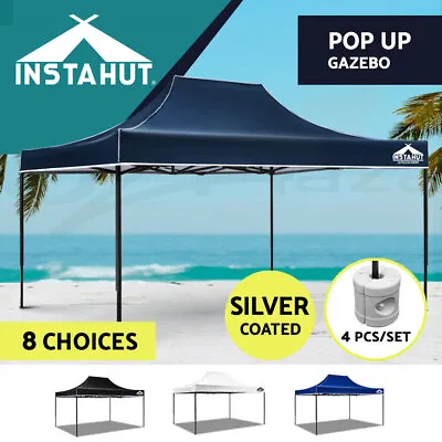 $143.06 • Buy Instahut Gazebo 3x4.5 Pop Up Marquee Outdoor Wedding Shade Tent Camping Party