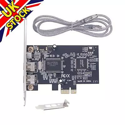 1 PC 3 Ports 1394A Expansion Card PCI Express 1X To External IEEE 1394 Adapter • £17.98