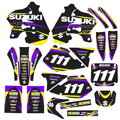 Suzuki RM250 RM 250 GRAPHICS Shrouds Plates Fenders 1996-1998 • $95