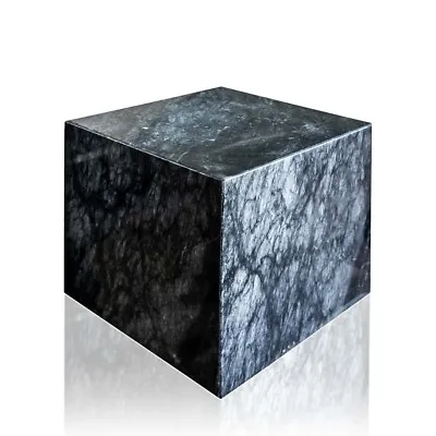 Cube IN Marble Black Marquinia Sculpture Art Craft Home 7 7/8in • $261