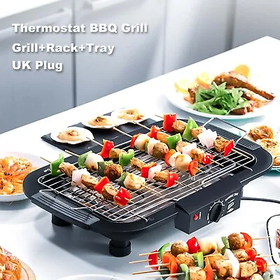 £27.99 • Buy Electric Teppanyaki Table Top Grill Griddle BBQ Hot Plate Barbecue L Size