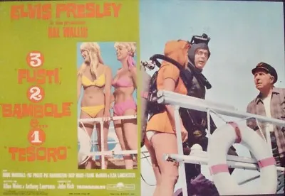 EASY COME EASY GO ELVIS PRESLEY Italian Fotobusta Movie Poster 1967 BIKINI SCUBA • $125