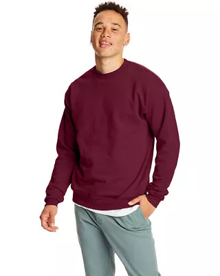 Hanes P1607 Unisex Long Sleeve Cotton/Poly Ecosmart 50/50 Crewneck Sweatshirt • $18.70