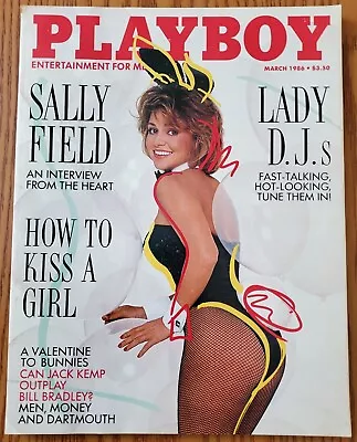 Playboy - March 1986   SALLY FIELD BUNNY Cover (Playmate KIM MORRIS) • $8