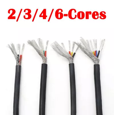 2/3/4/6-Core Shielded Cable Power Wire Flexible Silicone Tinned Copper Wire • $246.16