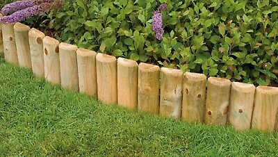 Wooden Border Roll Outdoor Garden Lawn Grass Edging Fencing Log Fixed Picket New • £10.99