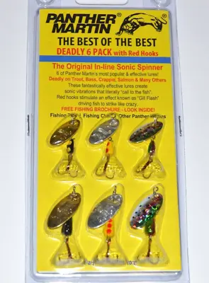 Panther Martin Trout Spinners Value Deadly 6-pack Size 2 & 4 Best Assortment • $19.95