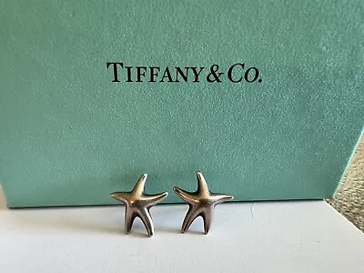 Tiffany & Co. Elsa Peretti Starfish Earrings Sterling Silver 925 #8282 • $249.99