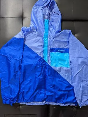 Marmot Precip Rain Jacket Womens M Blue / Purple Windbreaker Lightweight L  • $21.99