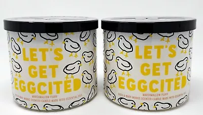 Bath & Body Works MARSHMALLOW FLUFF / LET'S GET EGGCITED 3-wick Candle Lot Of 2 • $24.50