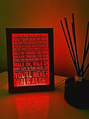 Liverpool - You'll Never Walk Alone  3D Framed Song Lights • £17.99