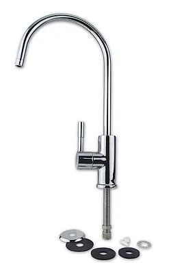£19.99 • Buy Finerfilters Chrome Swan Neck Tap Faucet For All Drinking Water Filter Systems