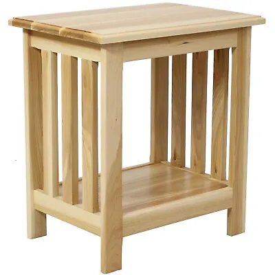 $285 • Buy Mission Style End Table, Handcrafted, Wood, Hickory, Side Table, Amish Made, USA