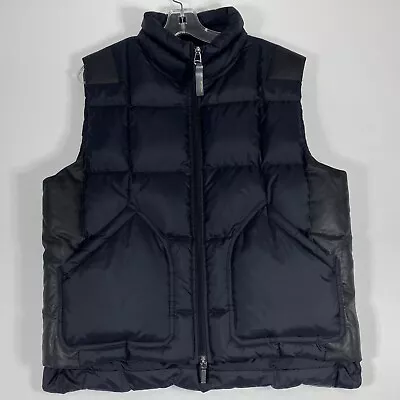 Vintage DIESEL Down Filled Puffer Vest Mens Sz L Black Reinforcements  Y2K Nice! • $47.97