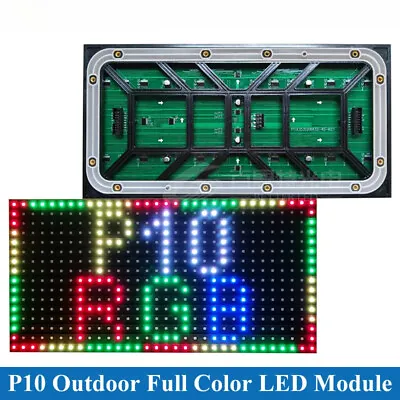 P10 LED Screen Panel Module Outdoor 320*160mm 32*16 Pixels 1/4scan SMD3535 • $53.21