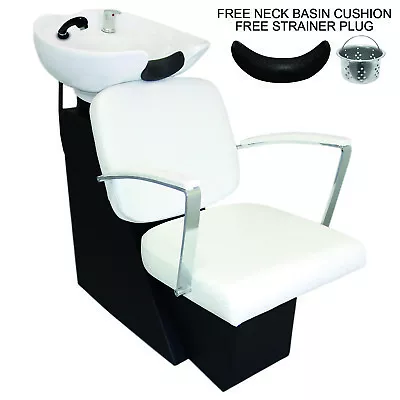 Salon Chair Backwash Hair Barber Hairdressing Sink Shampoo Back Washing White  • £449.99