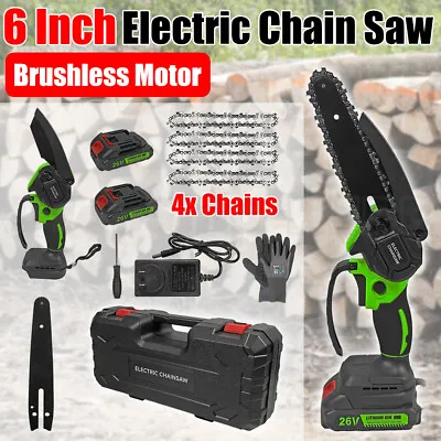 Chainsaw 6  Cordless Rechargeable Wood Cutter Saw Chain Saws Electric For Makita • $26.99